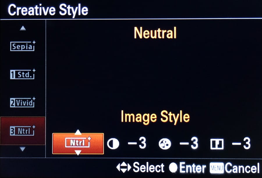 Sony A7r Creative Style