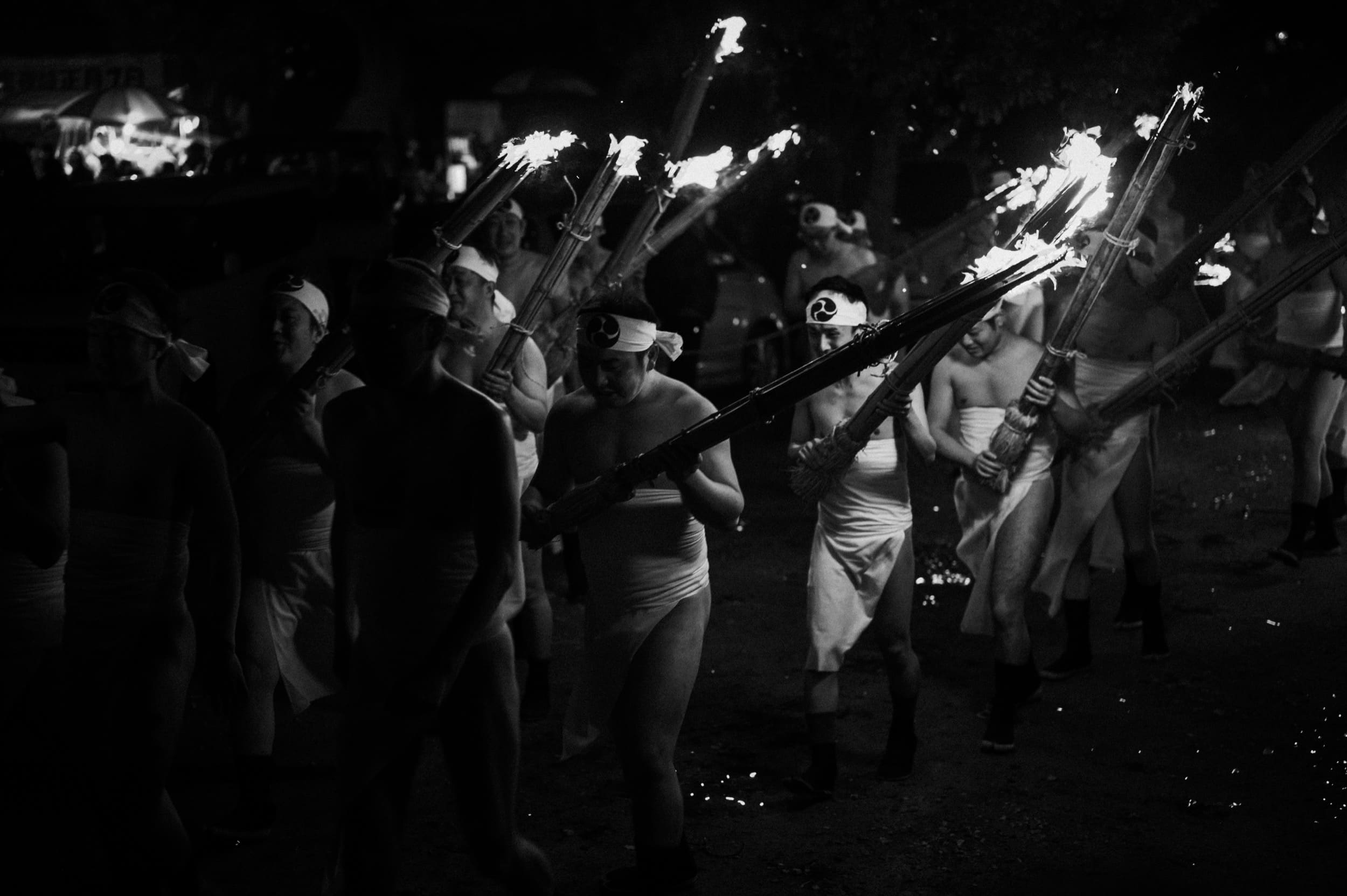 group roams with torches