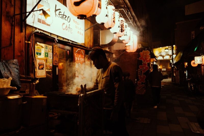 Japanese Street Photo at night.